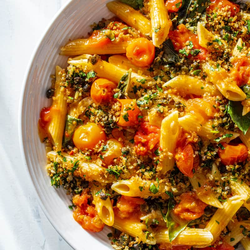 Pasta with Burst Cherry Tomato Sauce